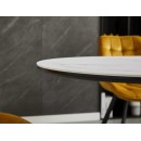 Стол обеденный SIGNAL GASTON Ceramic белый/черный 140-180/80